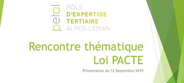 Rencontre thématique Loi PACTE