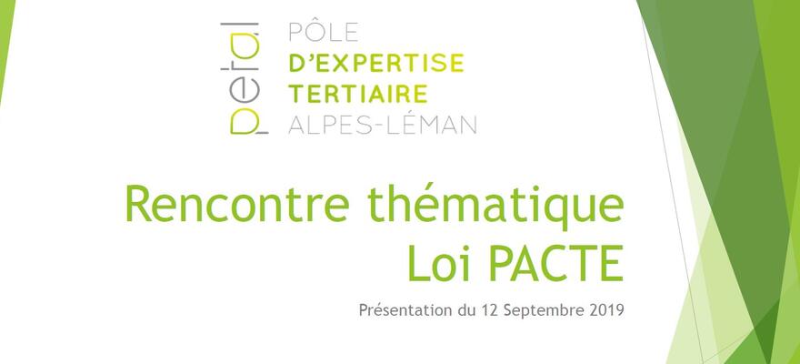 Rencontre thématique Loi PACTE